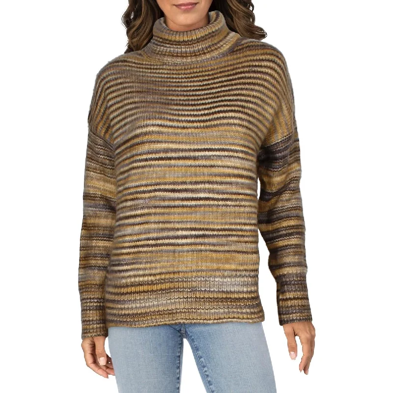 Season Offer Womens Long Sleeve Space Dye Turtleneck Sweater