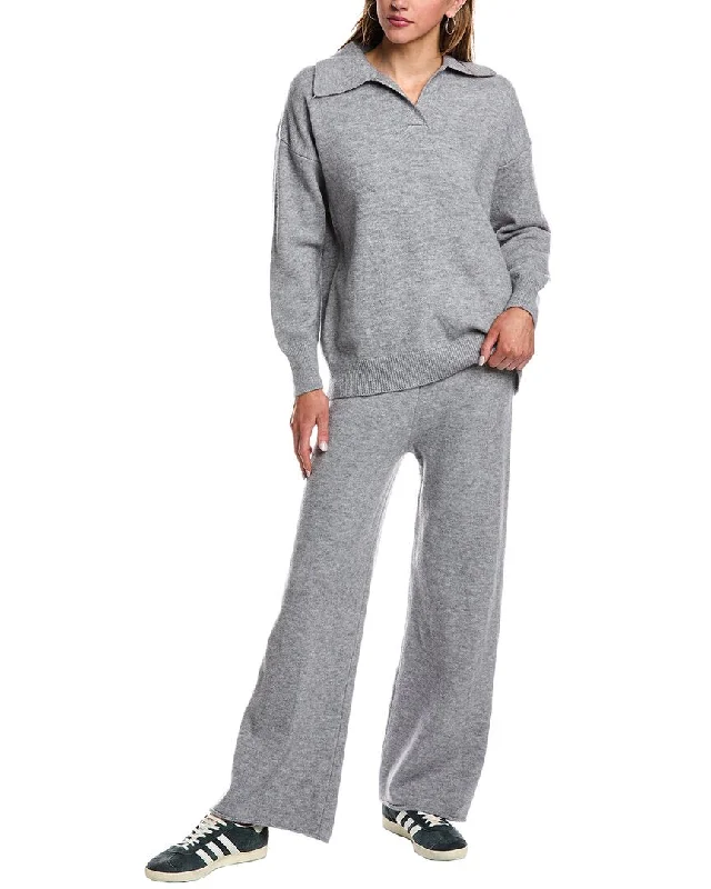Parisian Effortless Chic Style REVERIEE 2pc Sweater & Pant Set