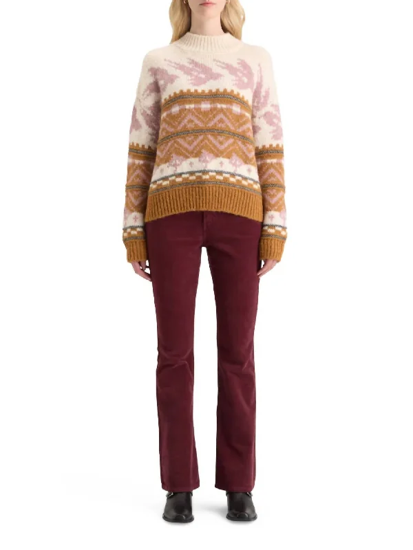 Vintage Style Clothing Sale Metallic Fair Isle Pullover Sweater