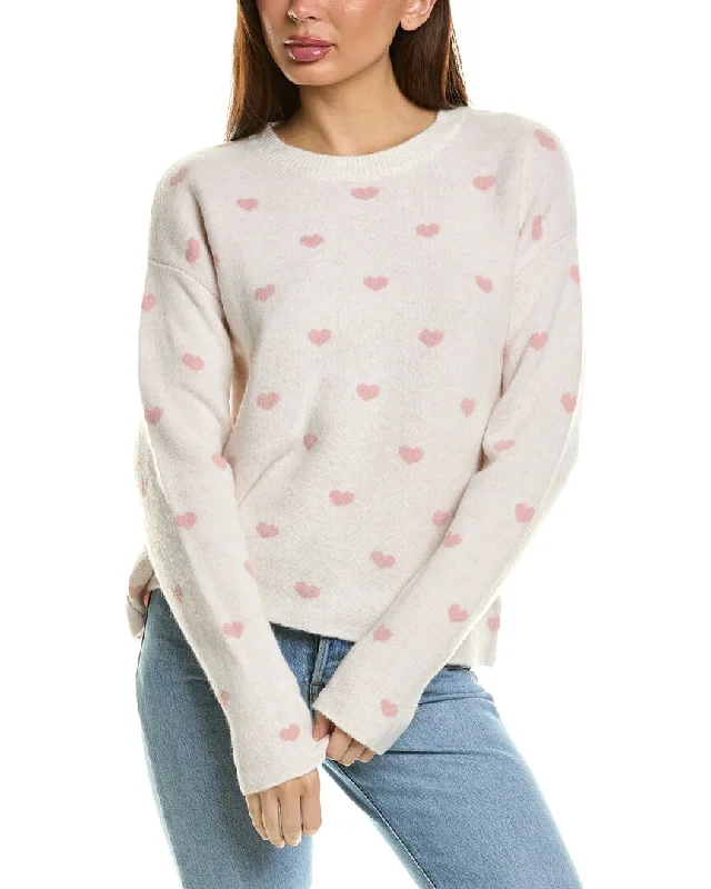 Flowy Fabric Splendid Lolly Hearts Wool-Blend Sweater