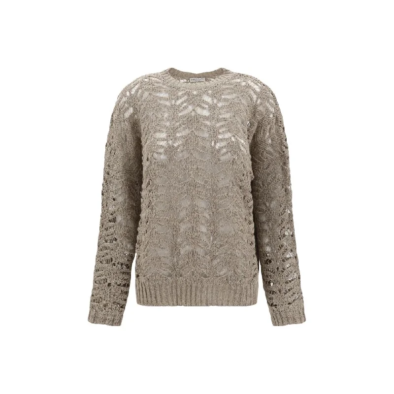 End Of Season Sale Brunello Cucinelli Perforated Sweater with Women's sequins