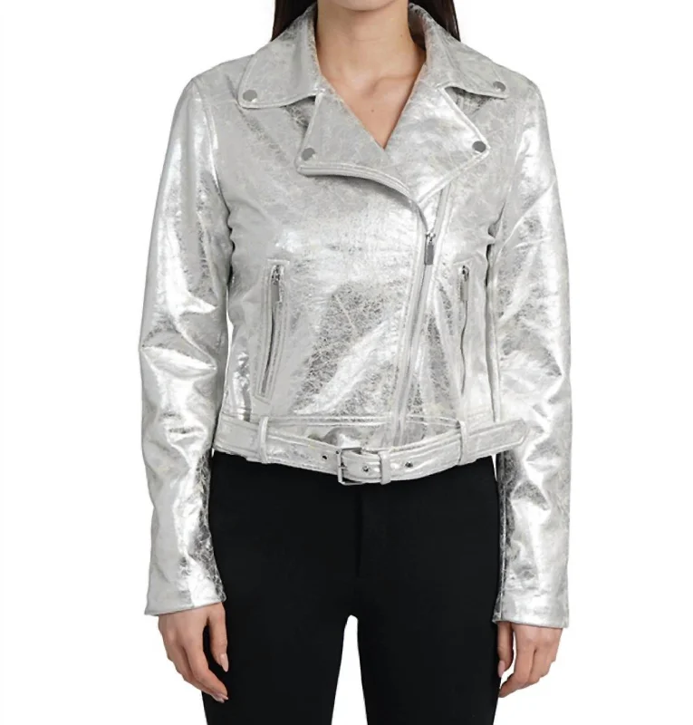 Stylish Women's Clothing Liza Jacket In Silver