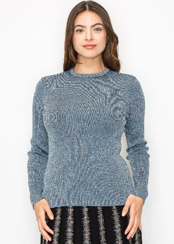 Vintage Style Clothing Sale Subtle Sparkle Blue Sweater