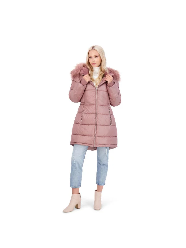 Women's Activewear for Exercise and Sports Womens Faux Fur Warm Puffer Coat
