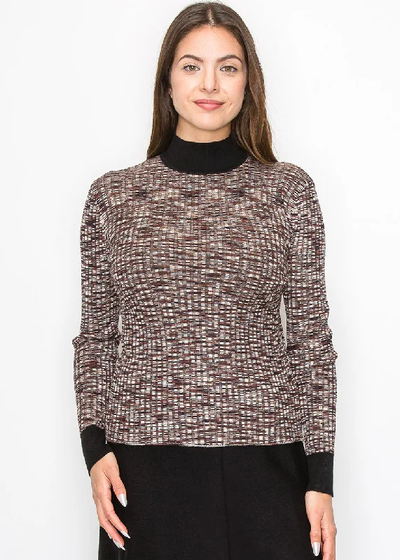 Summer Fashion Multi-Toned Black Speckled Sweater