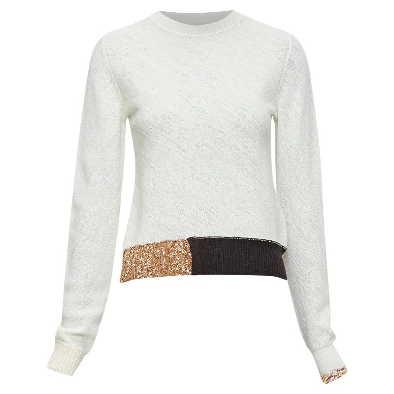End Of Month Blowout Old Celine Phoebe Philo wool colorblock hem sweater