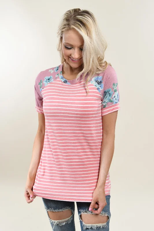 Luxe Fashion, Less Cost Mixed Emotions Top ~ Pink