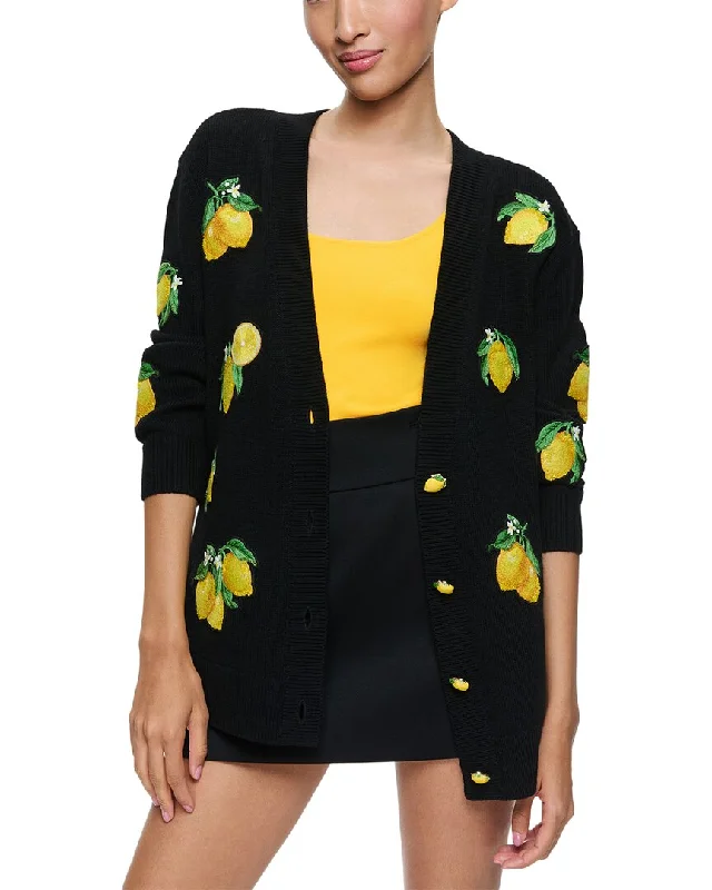 Subtle Sophistication alice + olivia Bradford Patterned Wool Cardigan