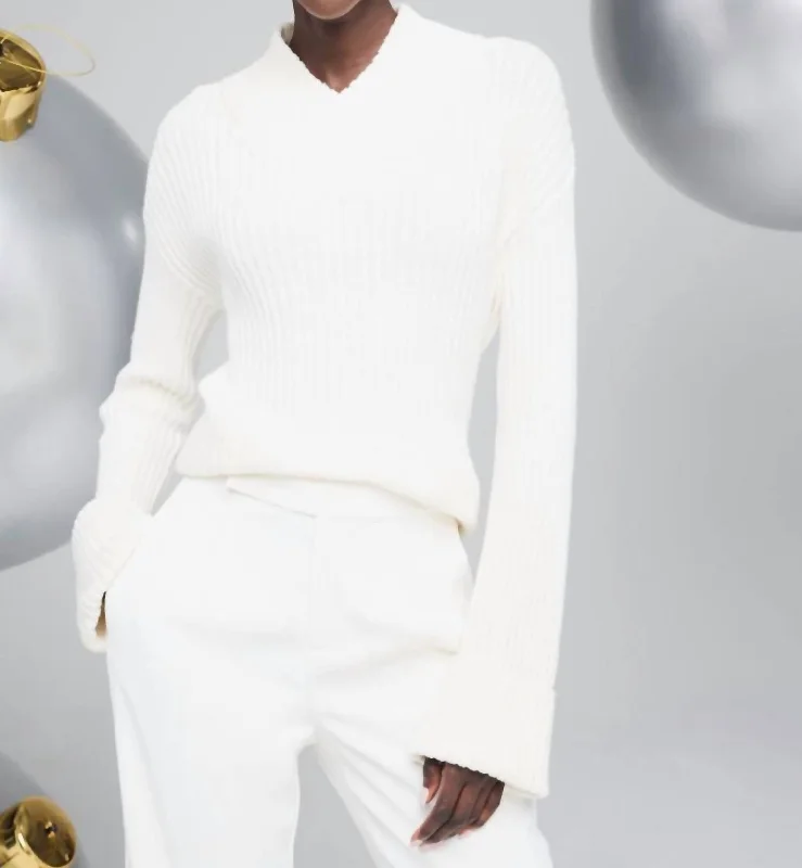 Timeless Elegance Redefined Long Sleeve Turtleneck In White