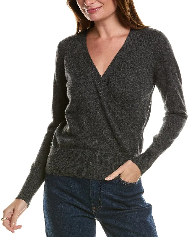 Season Offer Forte Cashmere Rib Surplice Cashmere Pullover