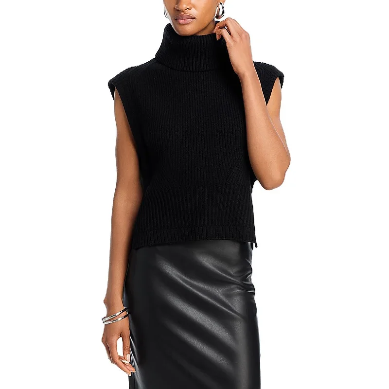 Fashion Forward Outfits Womens Wool Blend Ribbed Mock Turtleneck Sweater