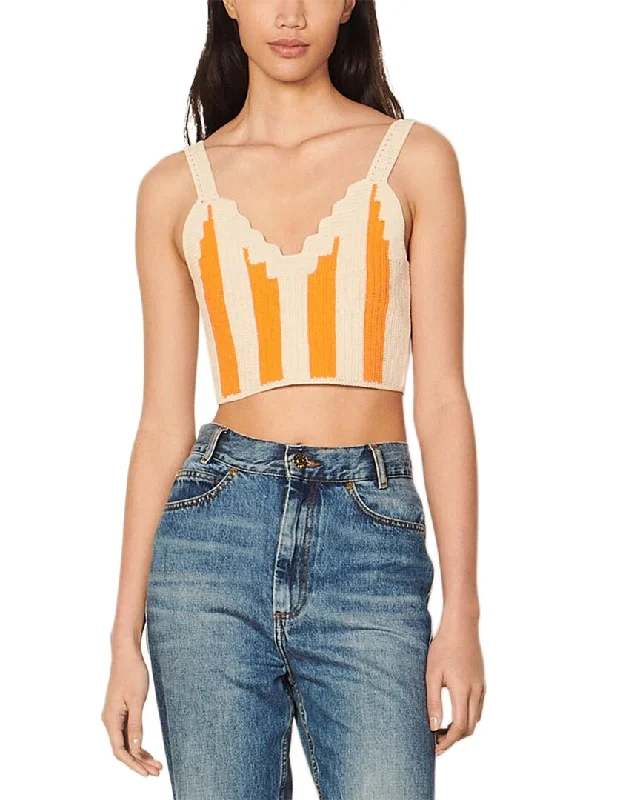 Dreamy Draping Sandro Long Sleeve Sweater