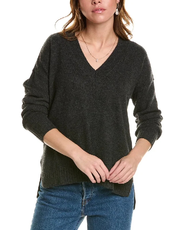 Season Sale Minnie Rose High-Low Cashmere Sweater