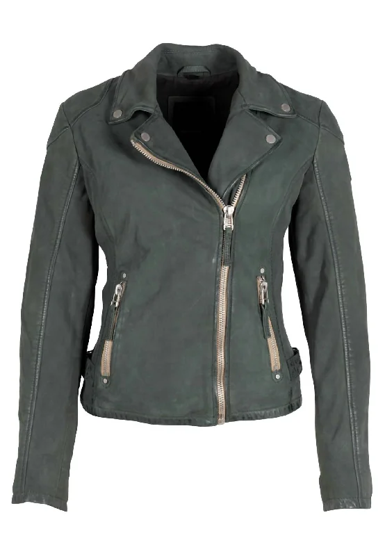 Clothing Sales Women's Leather Jacket Karyn 2 Rf In Sage