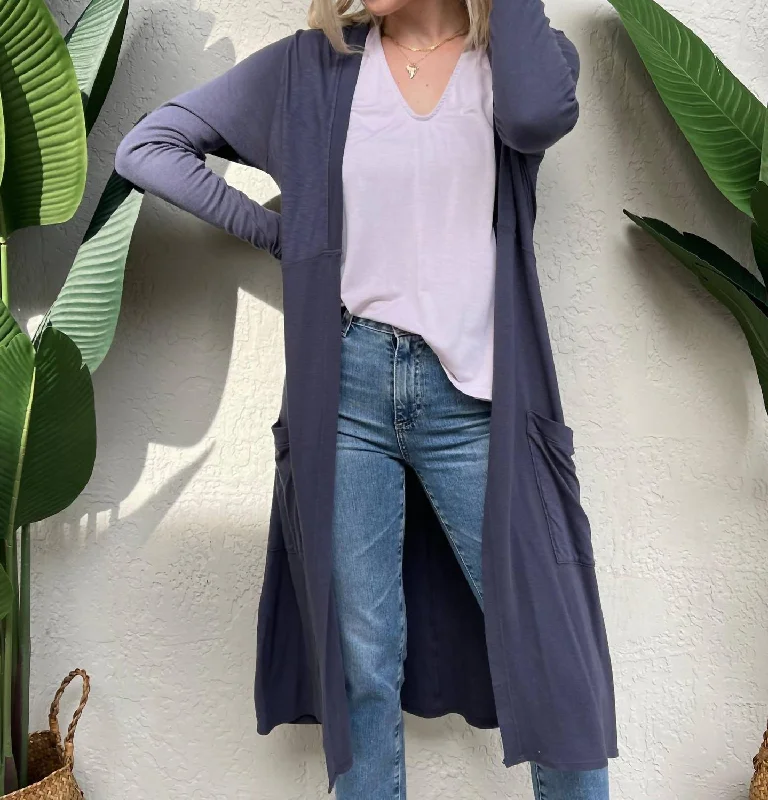 Floral Style Julia Cardi In Pewter
