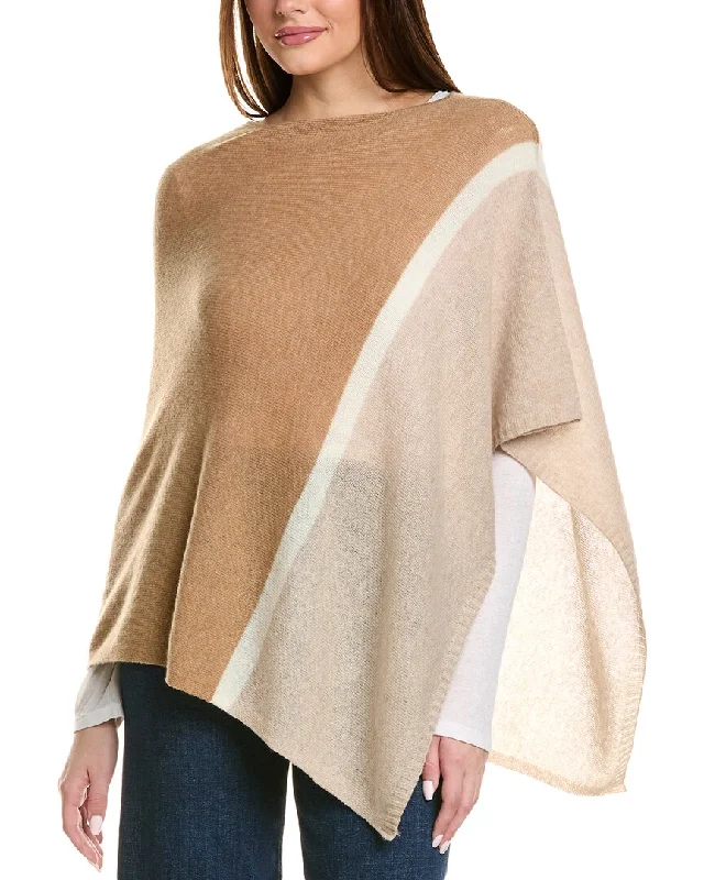 Celebrate With Big Savings Forte Cashmere Stripe Cashmere Poncho