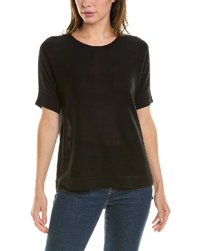 Disco - Inspired Retro Dance Look Joan Vass Elbow-Sleeve Pullover