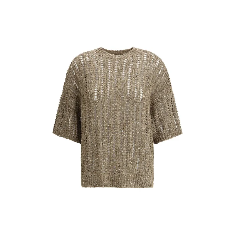 Stylish Savings Brunello Cucinelli Sweater in perforated Women's knit