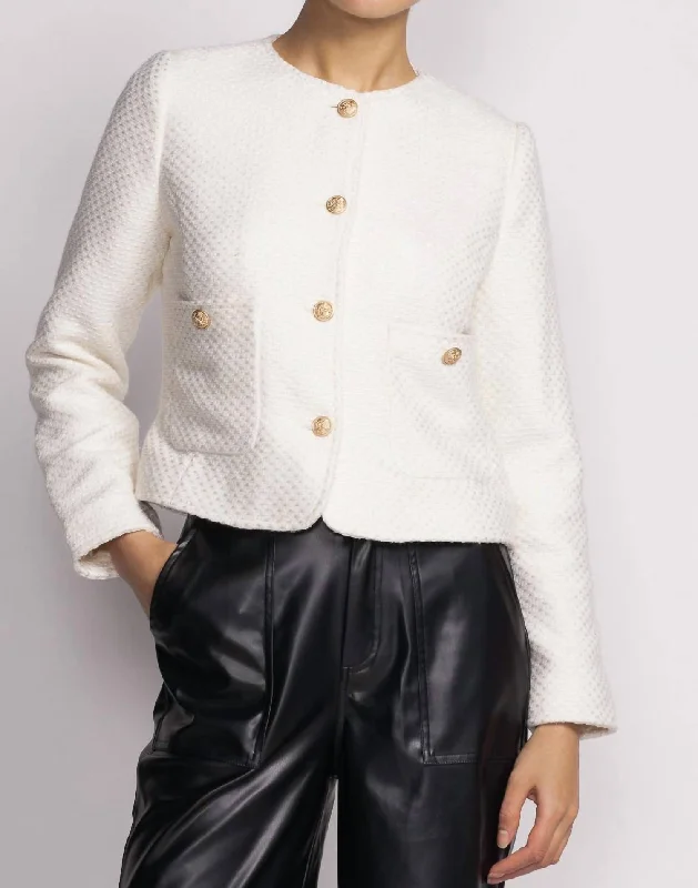 Women's Sporty Clothes Vera Jacket In Off White