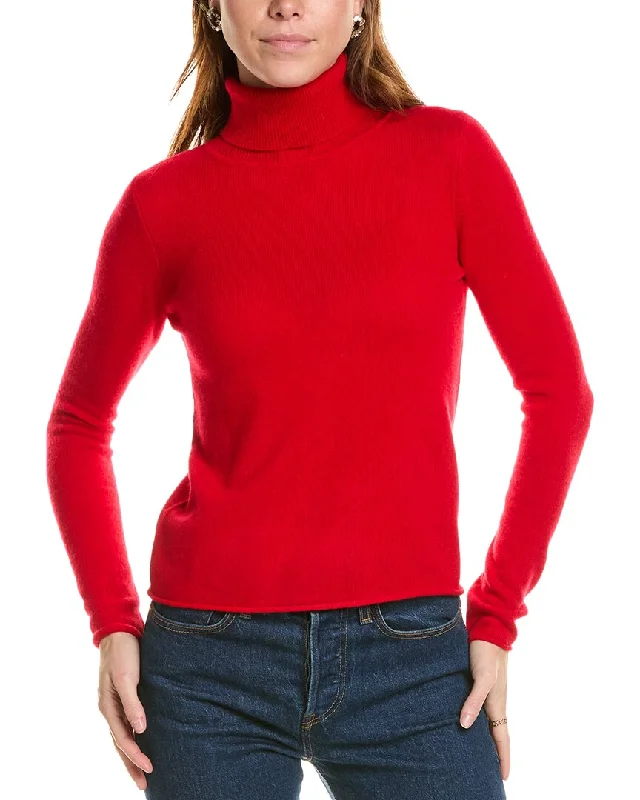 Weekend Exclusive sofiacashmere Roll Cuff & Hem Turtleneck Sweater