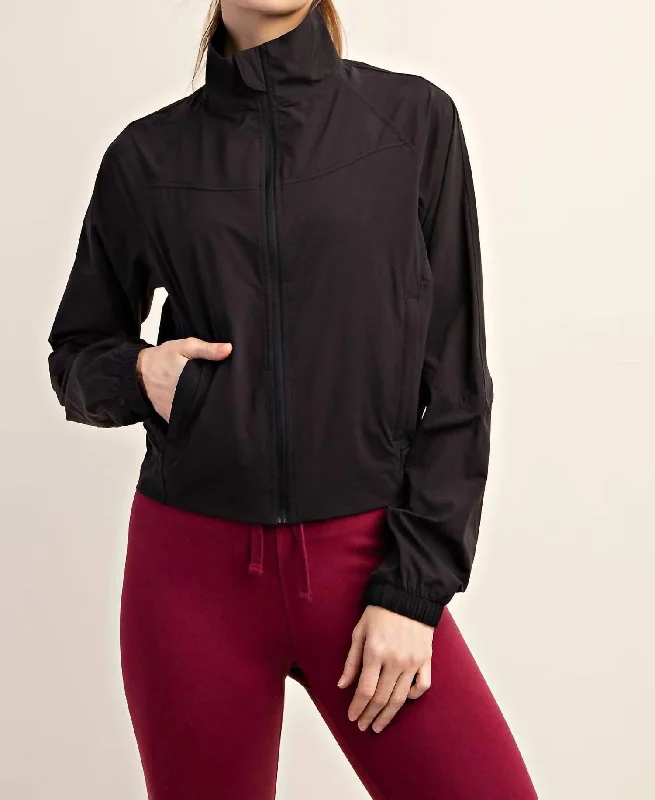 Exclusive Online Sale Light Weight Full Zip Jacket In Black