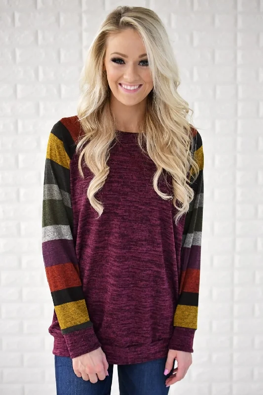 Trendy Pulse Always Find a Way Top - Wine