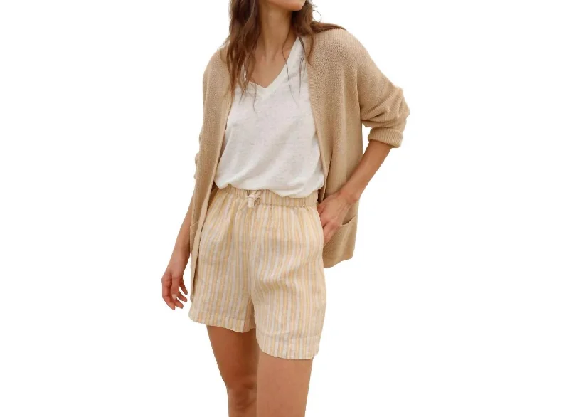 Premium Style Knitted Pocket Cardigan In Linen