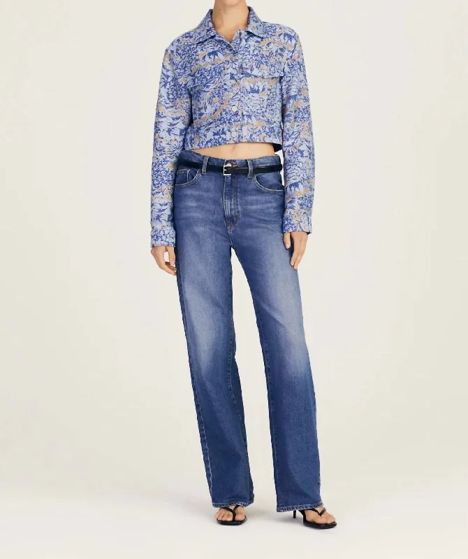 Classic Women's Apparel Marc Pocket Front Jacket In Ciel Multi