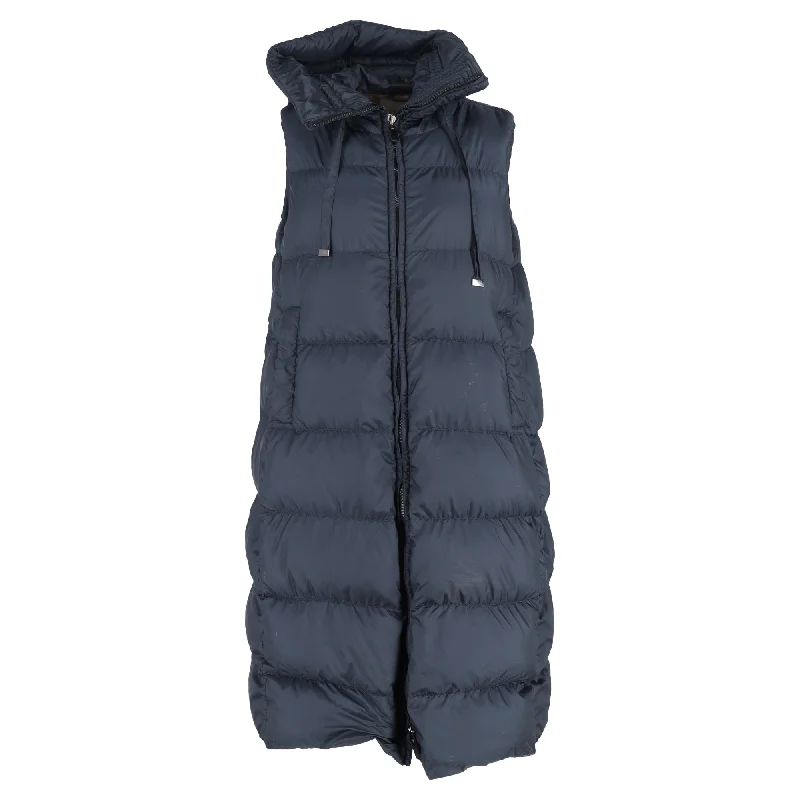 Women's Trendy Clothing Max Mara The Cube Seigel Down Vest in Navy Blue Polyamide
