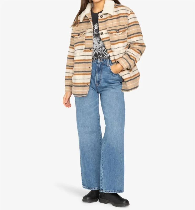 Minimalist Women's Fashion Clothing Lucky Day Coat In Multi