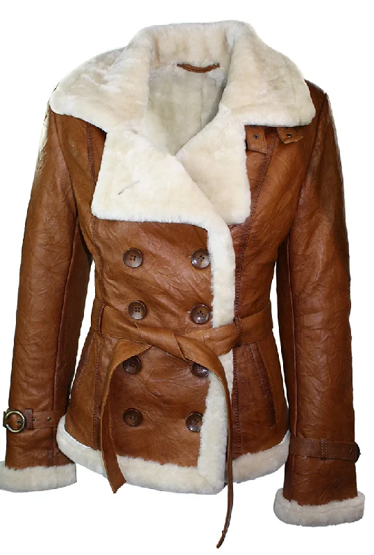 Sophisticated Style Sheepskin Toscana Jacket Military Blazer