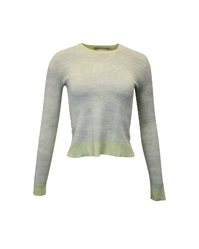 Shop Sale Items Jason Wu Knitted Sweater in Yellow Green Polyester