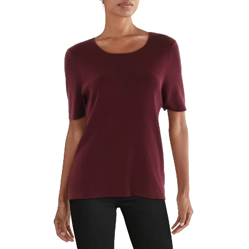 Comfort First Women's Fashion Womens Knit Short Sleeve Crewneck Sweater