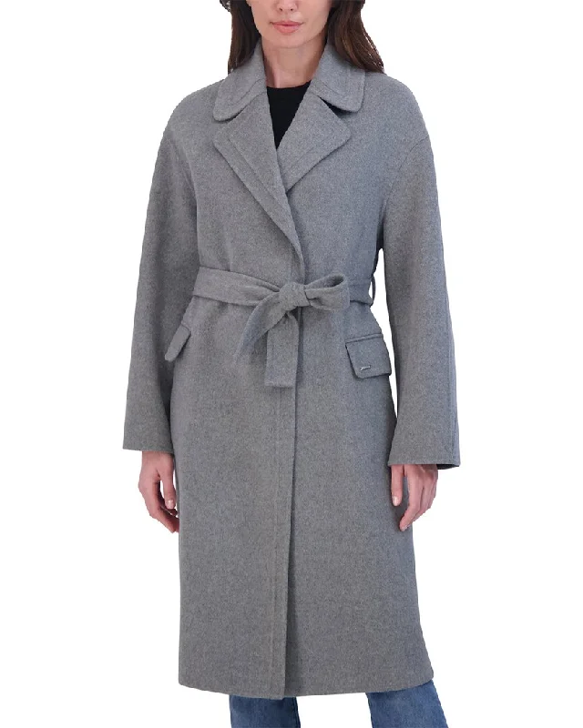 Comfortable Women's Apparel Tahari Wool-Blend Wrap Coat