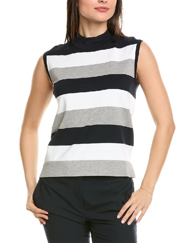 Trendy New Clothes St. John Candy Stripe Turtleneck Sweater