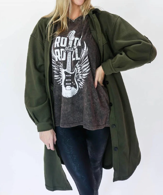 Sales Clothes Weekend Away Shacket In Olive