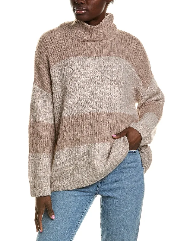Dreamy Draping Joan Vass Cowl Neck Sweater