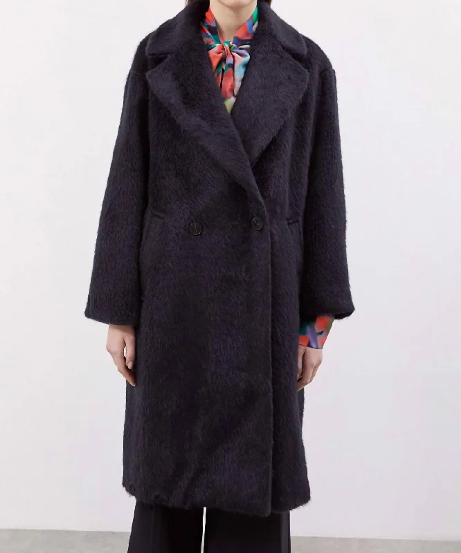 Unique Women's Fashion Pieces Coat In Black