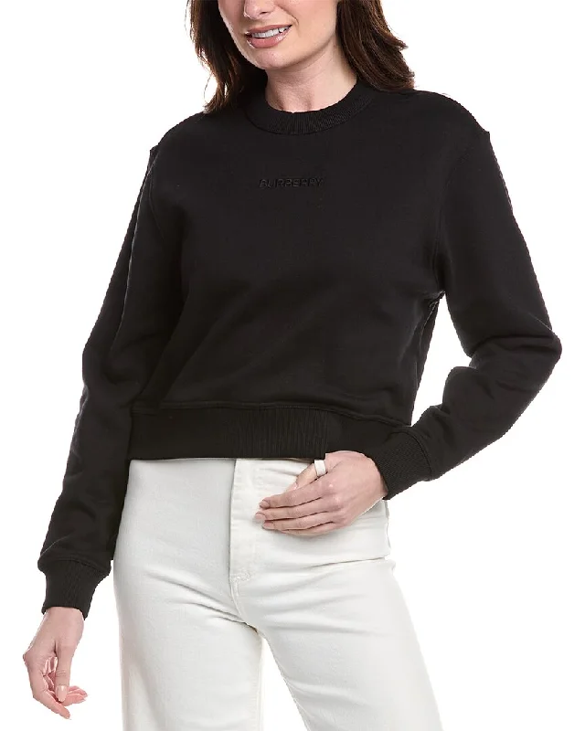 Women's Plus-Size Attire Burberry Check Sweatshirt