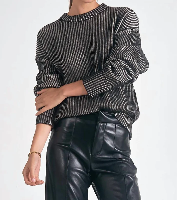 Trendy Fashion For Women The Kendra Sweater In Black And White