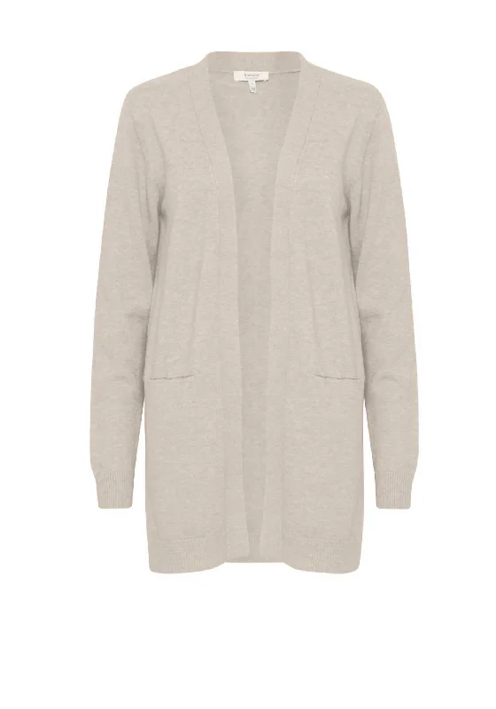 Unleash Your Fashion Open Front Cardigan In Beige