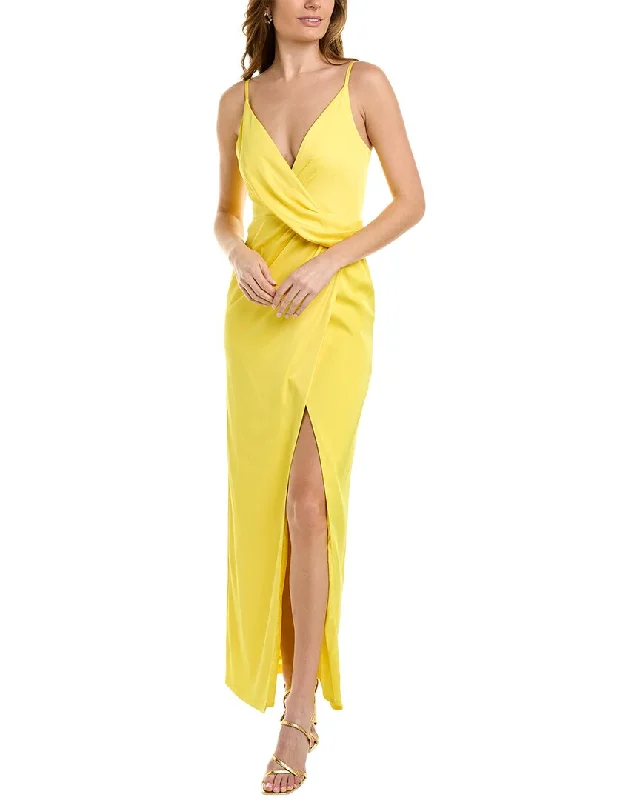 Women's Clothing Sets Aidan by Aidan Mattox V-Neck Draped Gown