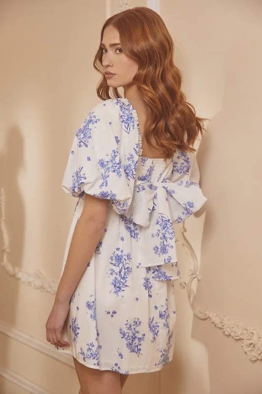 Women's Luxury Garments Bestia Floral Marion Babydoll Mini Dress