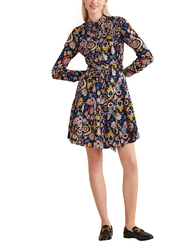 Women's Formal Clothes Boden Tiered Mini Shirt Dress