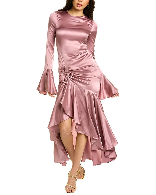 Exclusive Discount Caroline Constas Monique Silk-Blend Midi Dress