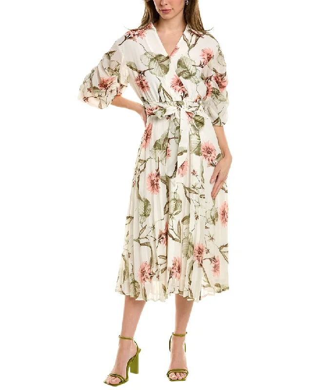Women's Clothing For Holiday Travel Gracia Surplice Midi Dress