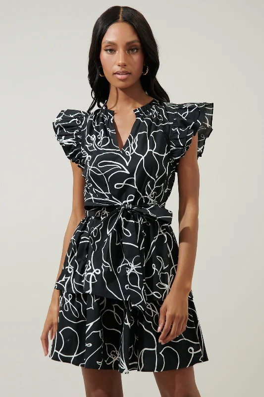 Women's Work Outfit Grow With You Marisol Tiered Mini Dress