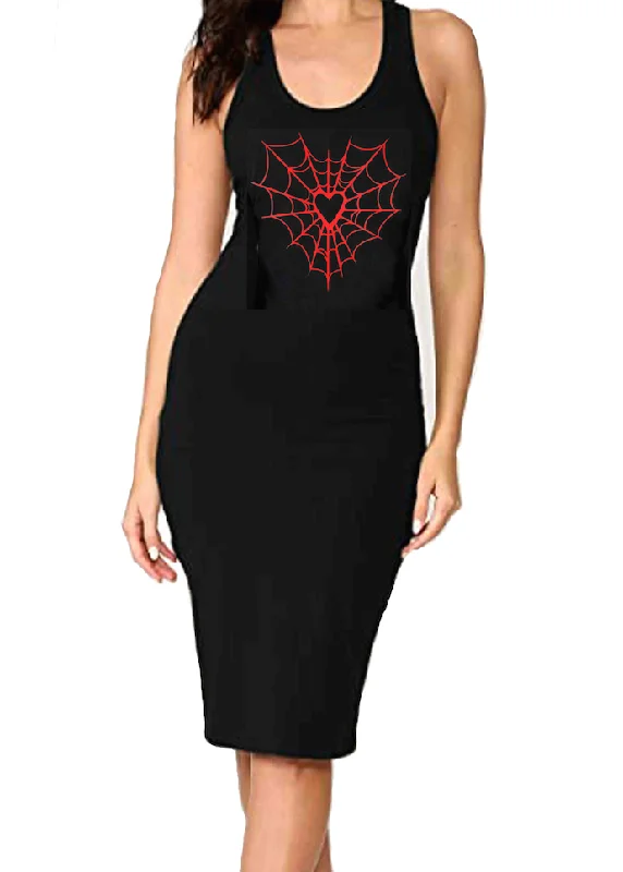 Online Boutique Stores Heart Web Racerback Tank Dress