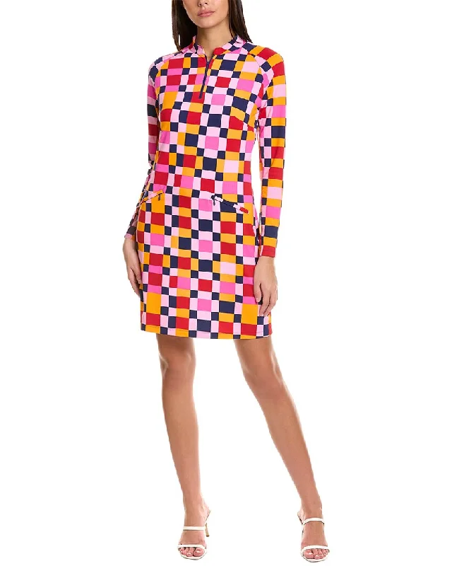 Affordable Women's Clothing Sale Online IBKUL Mock Neck Sheath Dress