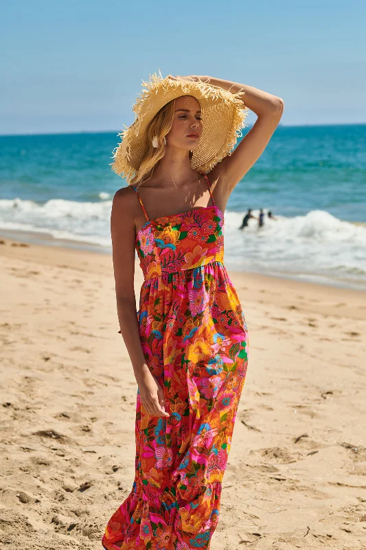 Comfy Women's Outfits for Daily Wear Idalia Tie Back Maxi Dress